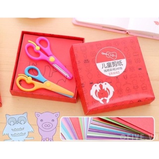 Bộ cắt giấy thủ công kèm 2 kéo
