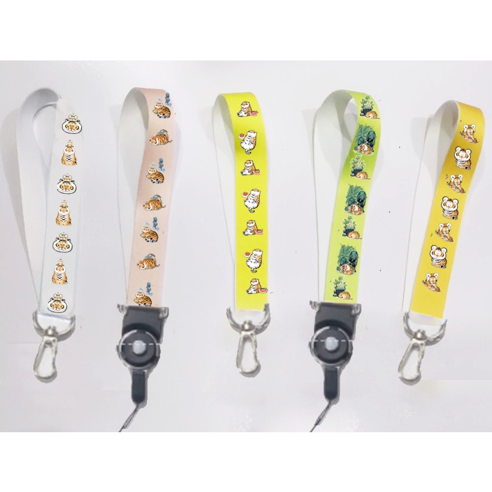 dây strap hổ mập STI28 pooh hoạt hình dây treo thẻ name tag ngắn cute dễ thương 15cm