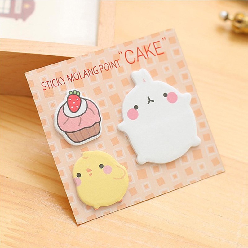 Seng Giấy Ghi Chú Mini Tự Dính Hình Thỏ Cho Học Sinh / Giáo Viên