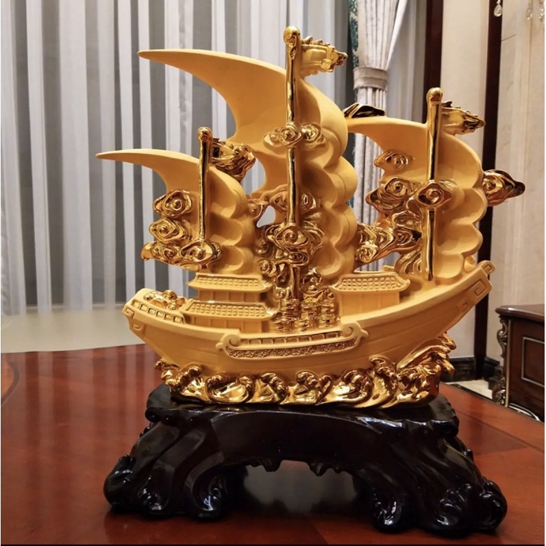 Tượng Thuyền Thuận Buồm Xuôi Gió Phong Thủy Size 30 , Quà Tặng Tân Gia , Khai Trương , Tặng Sếp , Tượng Phong Thủy