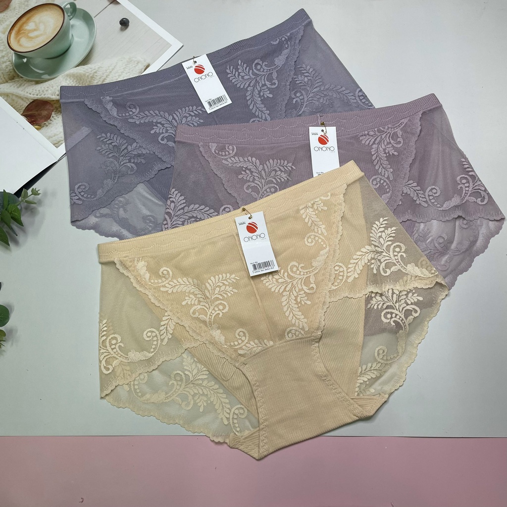 Quần lót cotton phối ren mềm đẹp , mẫu quần cạp cao form to thoải mái KGE 1029