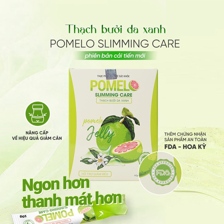 Thạch bưởi da xanh Pomelo Slimming Care Hộp 15 gói Mit Beauy, Thạch bưởi giảm cân Slimming Care đẹp da giữ dáng