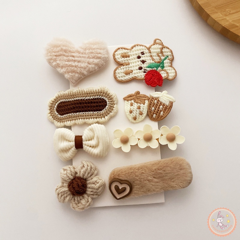 Set 8 Kẹp Tóc Dễ Thương Cho Bé Gái