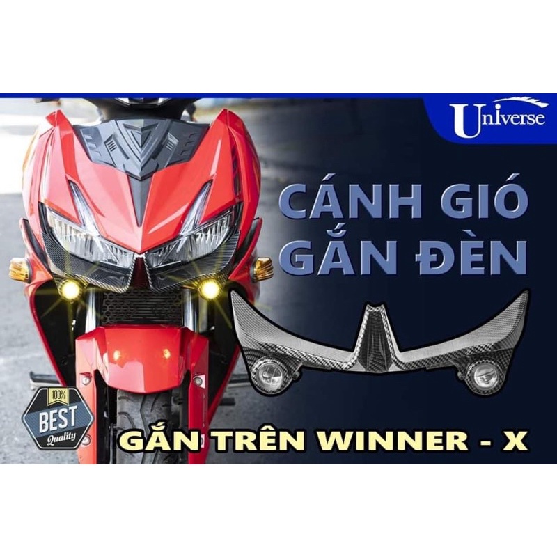 Cánh Gió Gắn Đèn Xe Winner X Đủ Màu hiệu Universe