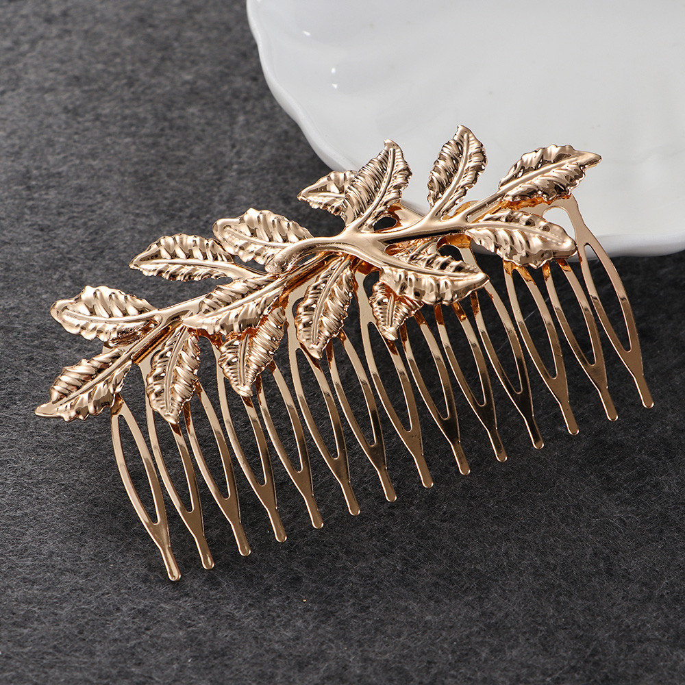 Lược Cài Tóc Hình Lá Kim Loại Thời Trang Cho Cô Dâu|Dây Buộc Tóc Phong Cách Hy Lạp|Băng Đô Nữ