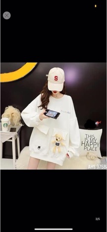 Áo nỉ túi nắp gấu - HS