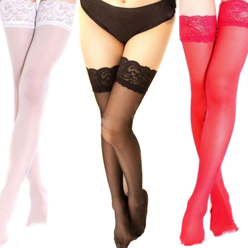 Đôi vớ lưới phối ren hoa xuyên thấu quyến rũ thời trang cho nữ