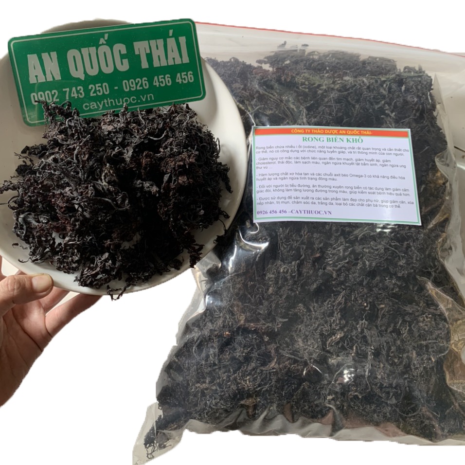 Rong Biển Nấu Nước Sâm 100g (Bao Sạch, Thơm Phức), Rong Biển Khô Nấu Sâm Bí Đao Giải Nhiệt, Bổ Phế