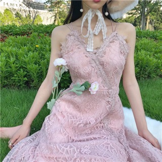 Đầm hai dây dáng xoè tiểu thư