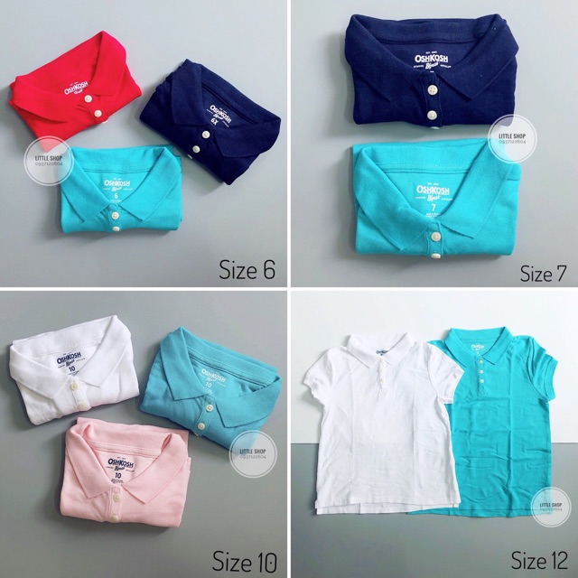 Áo polo có cổ bé gái Oshkosh, Carter