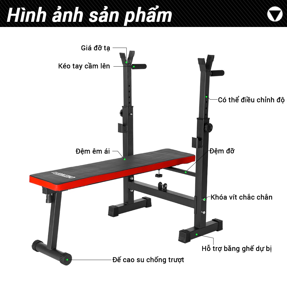 OneTwoFit Cử tạ Ghế tập ghế tập tạ đa năng ghế gập bụng ghê tập gym đa năng thiết bị thể OT040Z