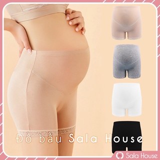 Quần váy bầu cạp cao bảo vệ bụng vải Modal Mềm Mịn - Đáy lót rộng không cần mặc thêm quần lót - Đồ bầu SalaHouse