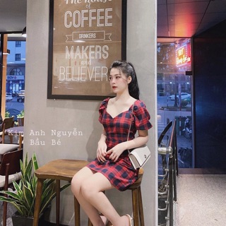 Váy kẻ vintage