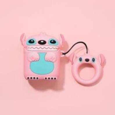 Case Airpods 1/2/I12 Inpods - Vỏ Bao Đựng Bảo Vệ Ốp Tai Nghe, Sillicone Dẻo Chống Bám Bẩn, Va Đập Stitch -I.CASE