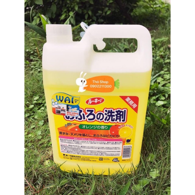 Nước lau sàn nhà Wai hương chanh can 4L Nhật Bản giá rẻ