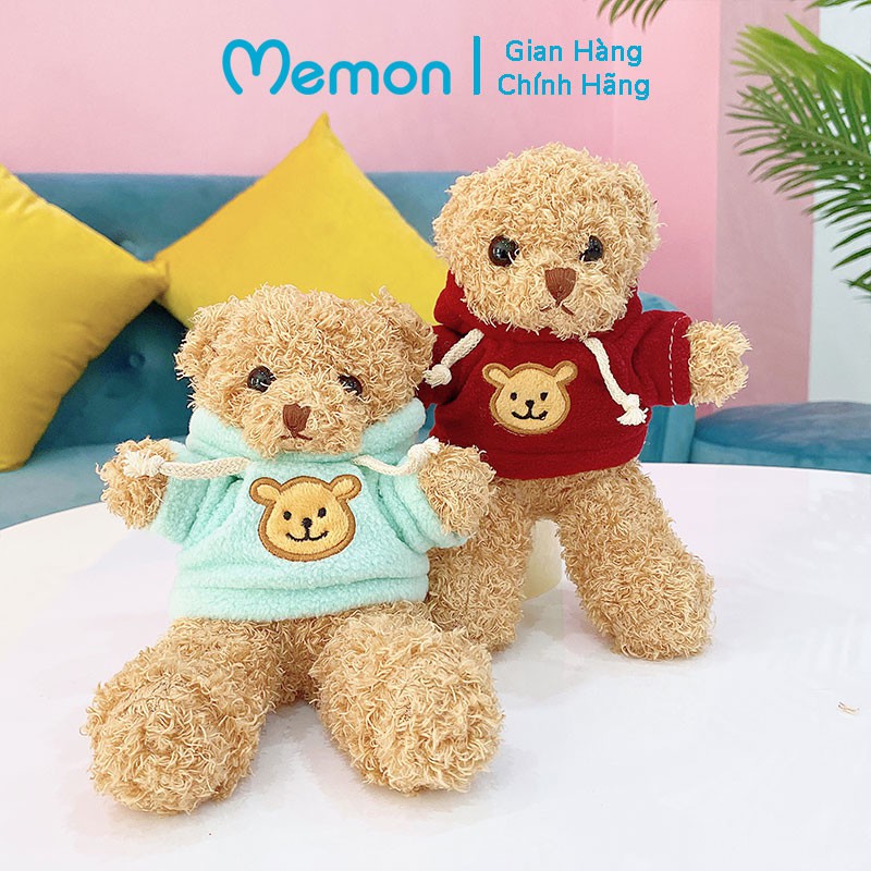 [Mã LIFEM1 giảm 50k đơn 99k] Gấu Bông Teddy Head Tales áo mũ Mini Cao Cấp Memon