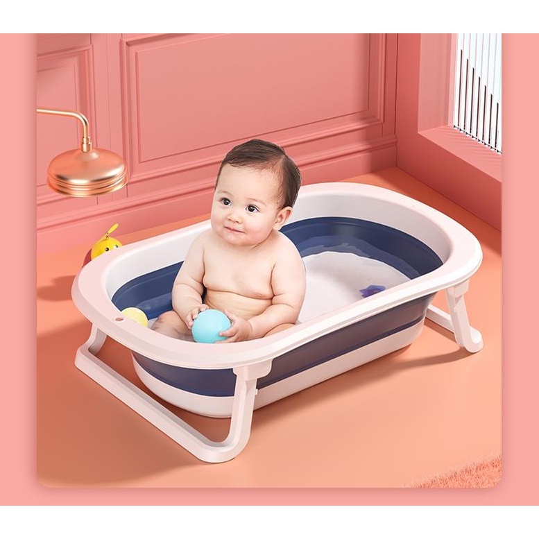 Chậu tắm gấp gọn cao cấp cho bé 0-7 tuổi (Size To)
