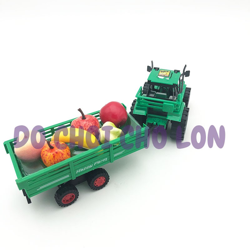 Đồ chơi xe đầu kéo chở trái cây bằng nhựa chạy trớn 1035-11