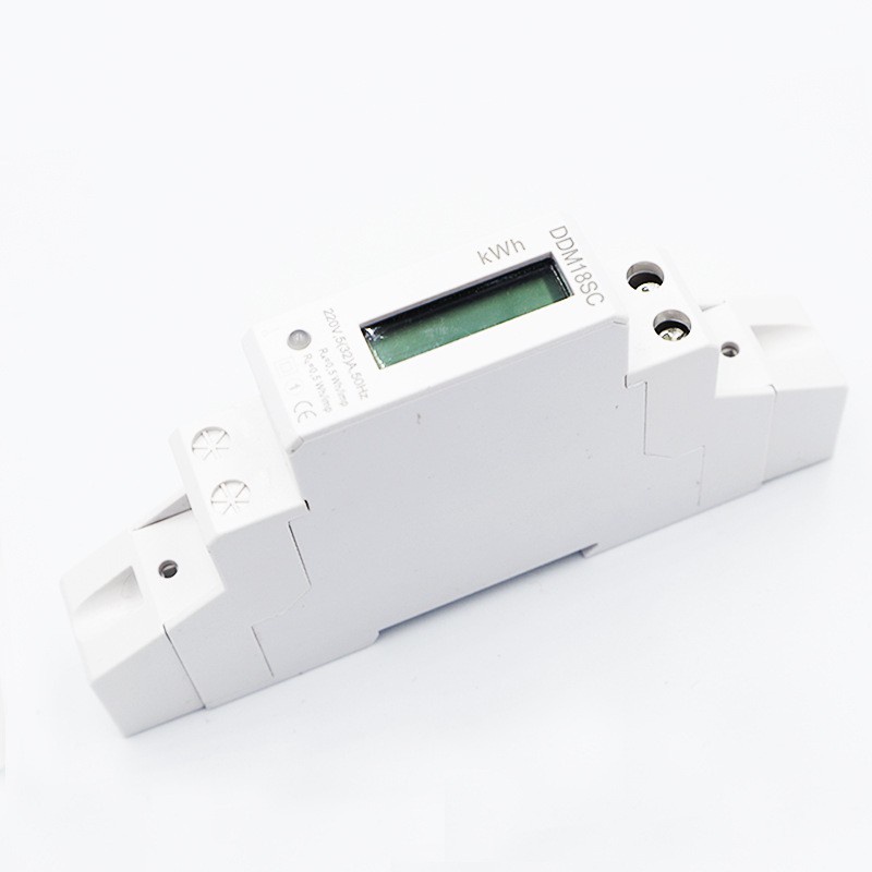 Single Phase Energy Meter LCD Backlight Display AC220V 50Hz Din Rail Wattmeter Energy Meter Watt Meter