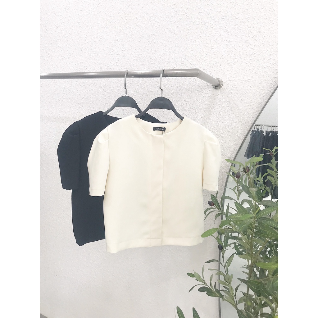 Áo tay phồng nút bấm Freesize