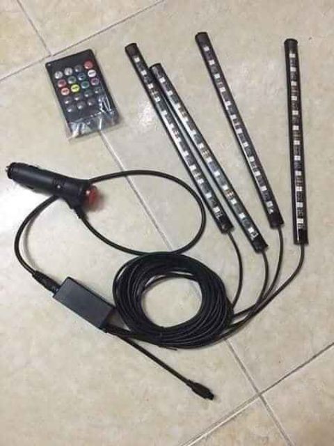 Bộ 12 Led gắn gầm ghế ô tô nháy theo điệu nhạc