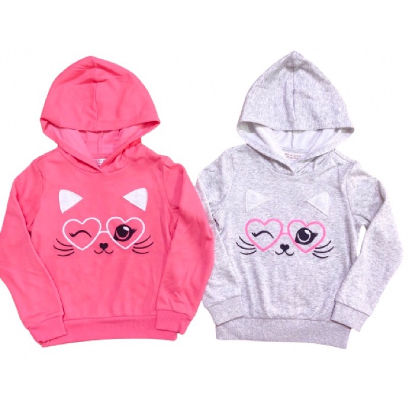 Áo Hoodie Mèo VnXk Bé Gái 1 đến 7 tuổi