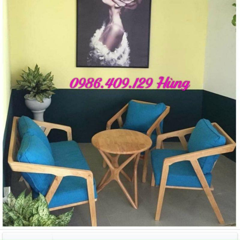 bộ sofa gỗ nệm cafe giá rẻ