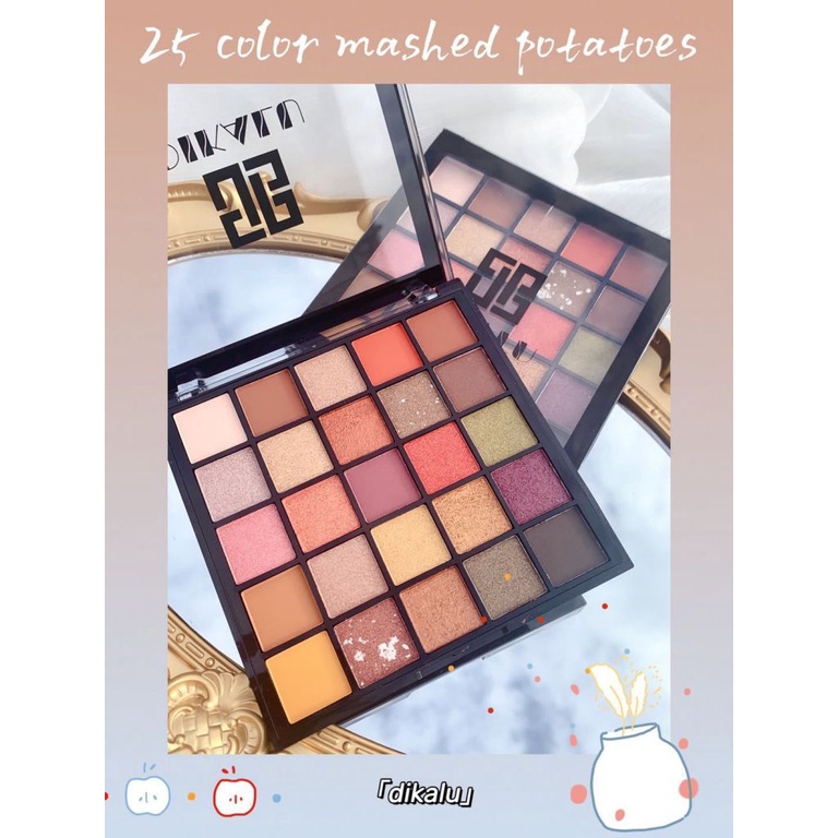 (Hàng Mới Về) Bảng Phấn Mắt 25 Màu Lì Và Ánh Nhũ Ngọc Trai Lấp Lánh Dikalu | BigBuy360 - bigbuy360.vn