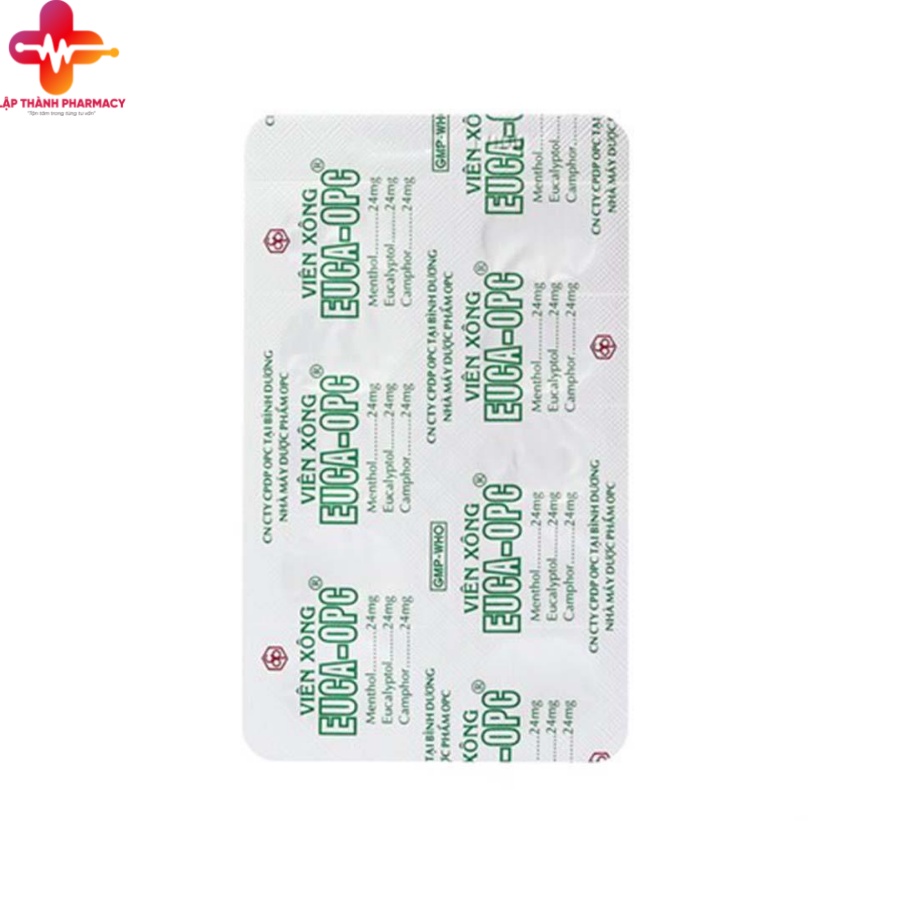 Viên xông tinh dầu phòng ngừa cảm cúm, sát trùng mũi họng OPC từ thảo dược vỉ 10 viên