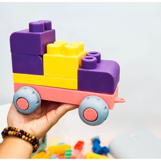 Lego nhựa dẻo cao cấp - hộp 40 chi tiết an toàn giáo dục sớm thông minh cho bé - giá rẻ nhất trên shopee