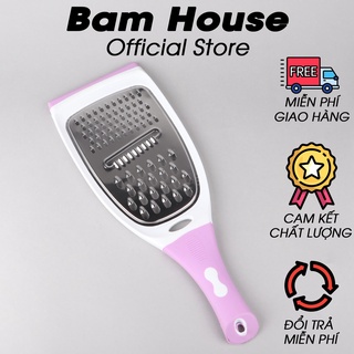 Dụng cụ bào rau củ 3 kiểu inox Bam House có tay cầm cao su siêu bén cao