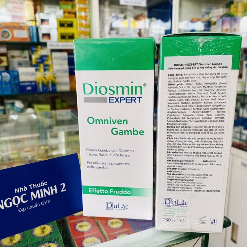 ✅ [Chính Hãng] Kem bôi Diosmin expert Omniven Gambe Kem dạng gel mang đến sự nhẹ nhàng cho đôi chân