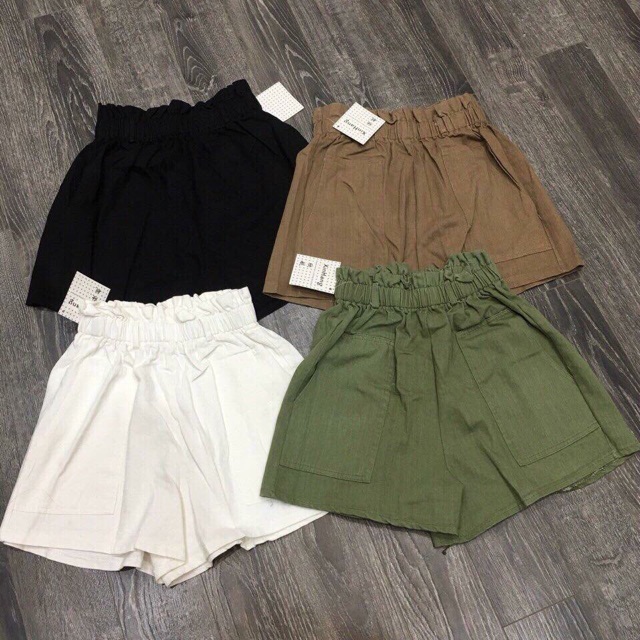 Quần short kaki túi hộp kèm đai hàng Quảng Châu