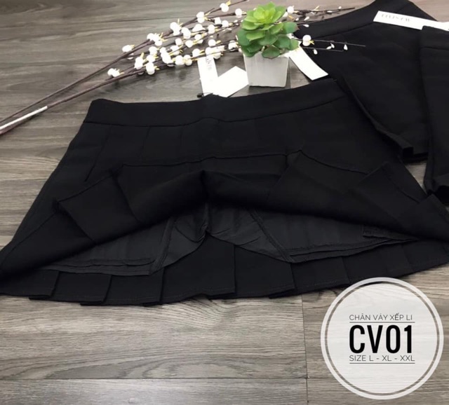 BIGSIZE Chân váy xếp li CV15 Màu sắc: đen - trắng - nude | BigBuy360 - bigbuy360.vn