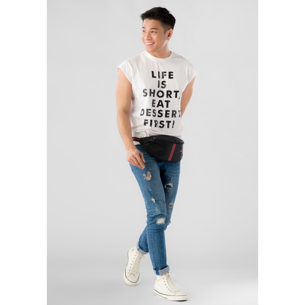 Túi Ronal đeo hông hoặc trước ngực - Đen in đỏ | BigBuy360 - bigbuy360.vn