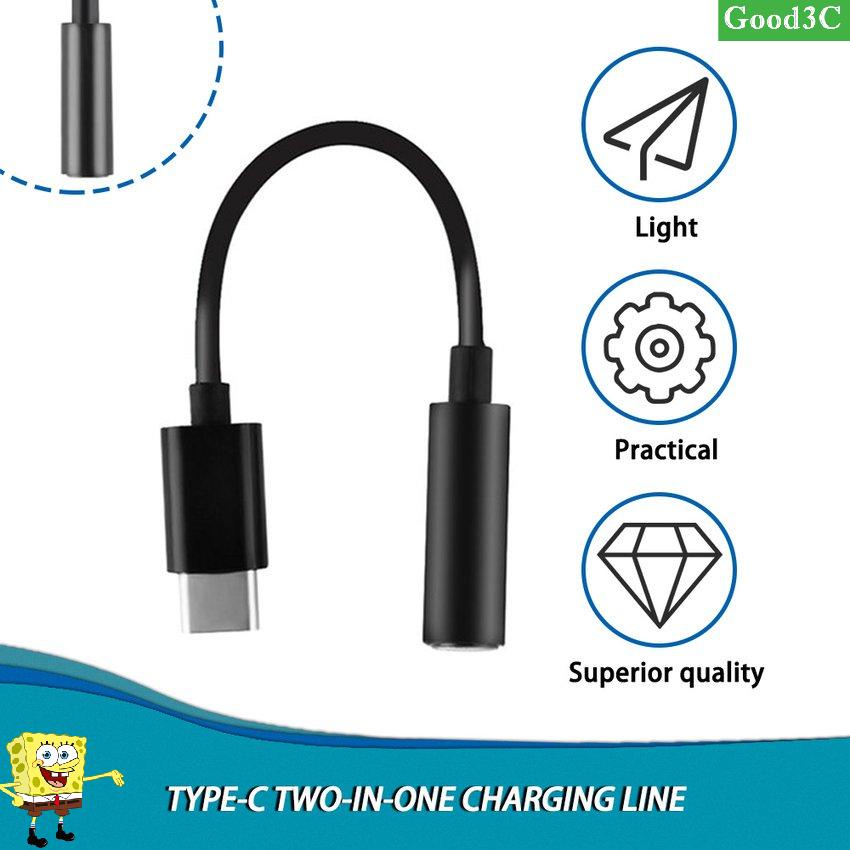 Type-C to 3.5mm Earphone Cable USB-C Male to 3.5 Female Audio Jack Adapter