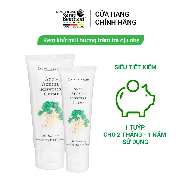 Kem khử mùi hôi nách dầu tràm trà Anti Perspiration Chính hãng Sanct Bernhard - CHLB Đức (25ml)