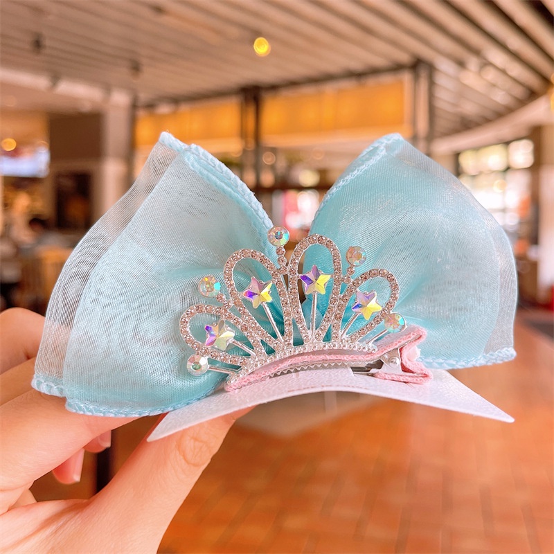 Kẹp Tóc Hình Vương Miện Công Chúa Frozen Dễ Thương Cho Bé Gái