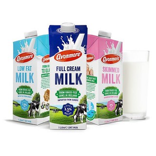 Sữa tươi Avonmore Ireland Nguyên kem/ít béo/tách kem - hộp 1 Lit