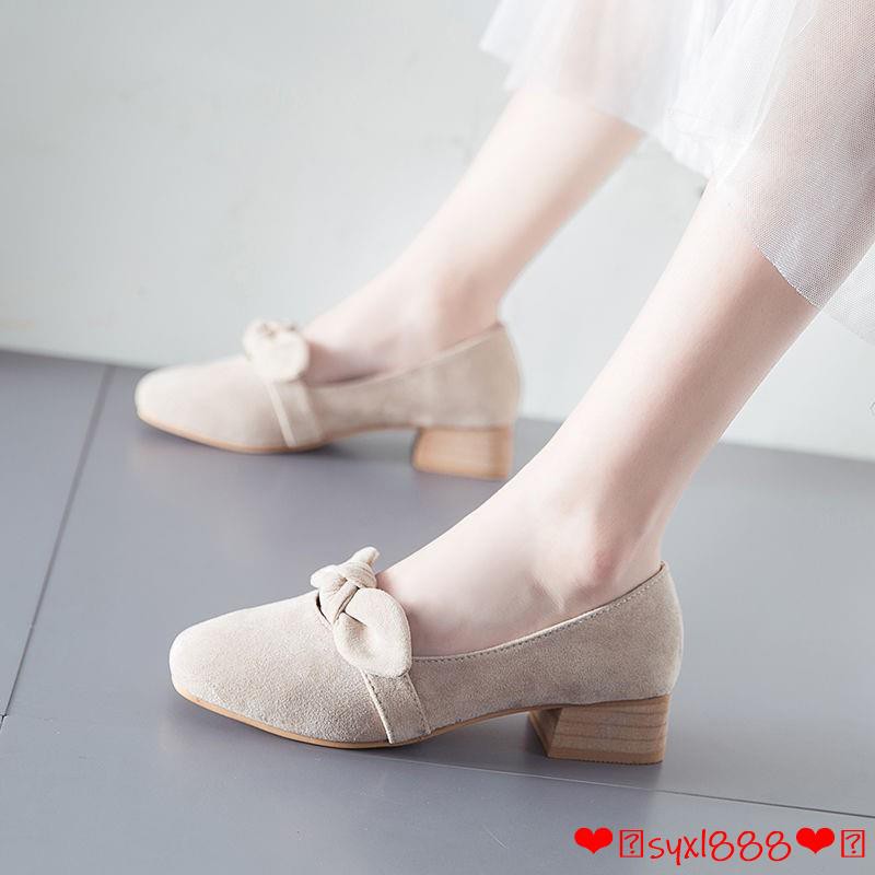 Giày Búp Bê Gót Dày Kiểu Hàn Quốc Thời Trang Mùa Xuân 2020 Cho Nữ | BigBuy360 - bigbuy360.vn