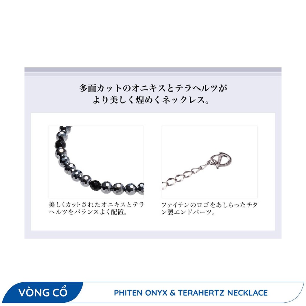 Vòng cổ PHITEN ONYX & TERAHERTZ NECKLACE - XJE36700