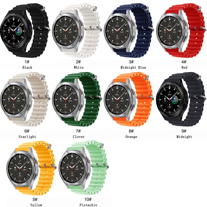 Dây Đeo Bằng Silicone Cho Đồng Hồ Thể Thao Samsung Galaxy Watch 4 classic 42mm 46mm 5 4 44mm 40 mm 5 pro 45mm
