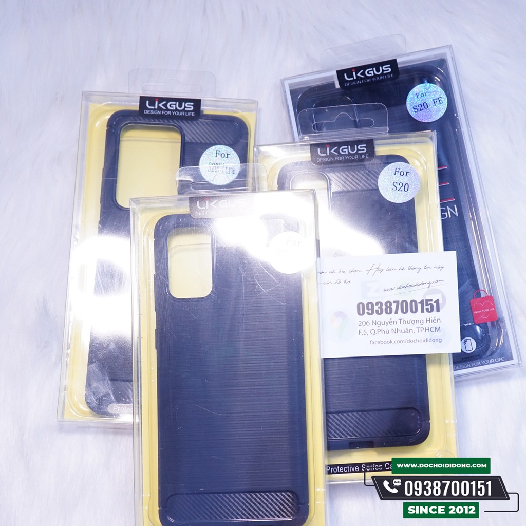 Ốp Lưng Samsung S20 PLus + Ultra FE Likgus Dẻo Sọc Kim Loại Chống Sốc