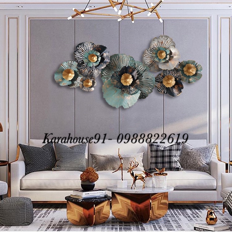 Tranh sắt decor treo tường trang trí phòng khách hiện đại. Bảo hành 3 năm