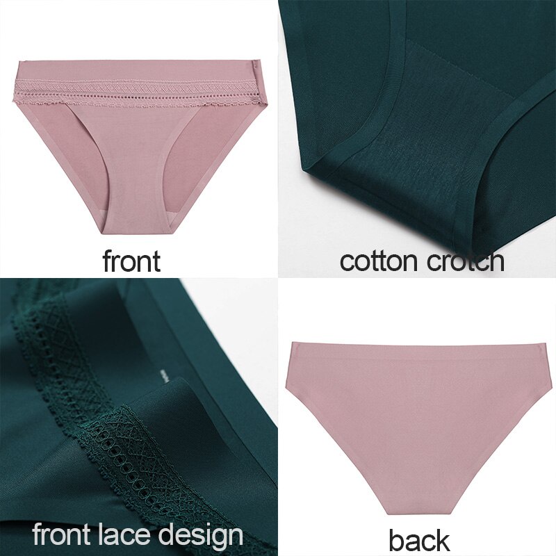 Cute Byte Quần Lót Ren Không Đường May Màu Trơn Dễ Thương Cho Nữ