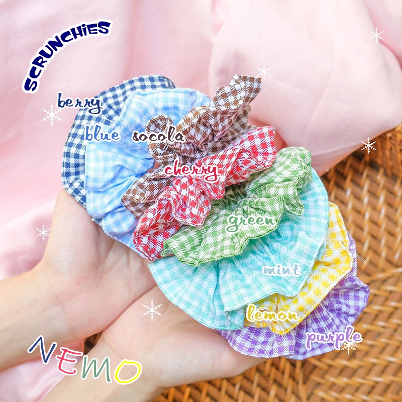 [Hình Thật ] Cột Tóc Scrunchies Nemo Caro Xinh Xắn Dễ Thương Kiểu Hàn Quốc - CTSC8MCR