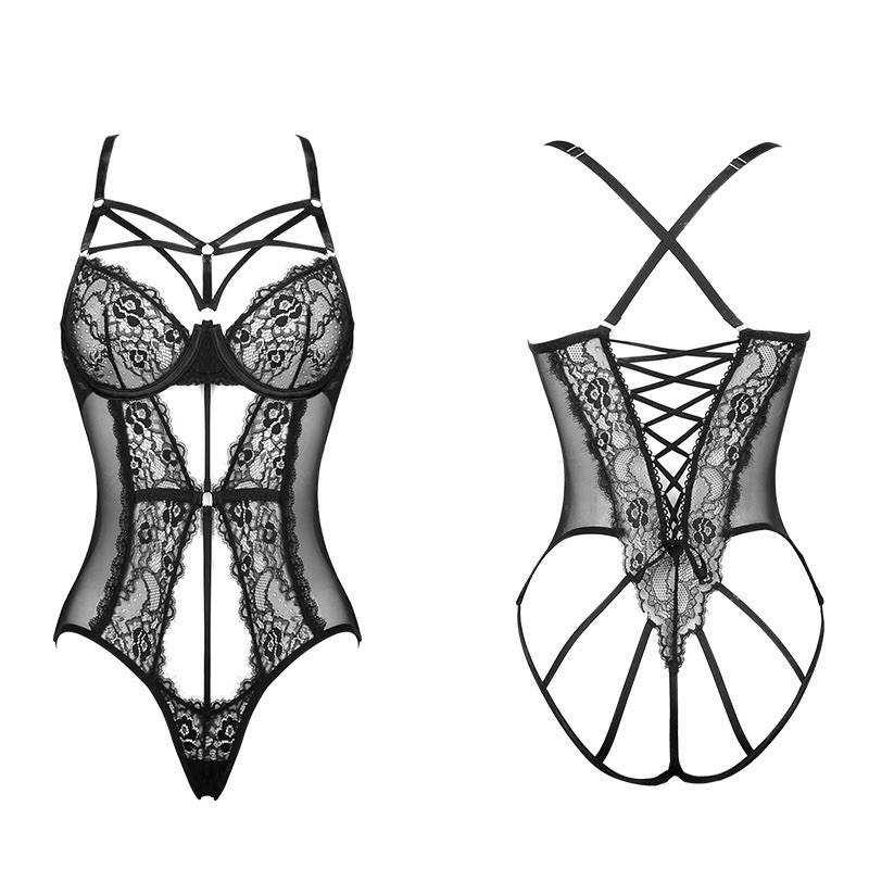 QR1409 Bodysuit Ren Dây Cám Dỗ | Nội Y Cao Cấp Sexy | Bodysuit Lace Cut Out | Cosplay Sexy