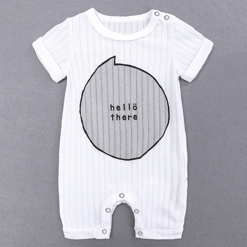 Áo liền quần ngắn tay cotton cho bé