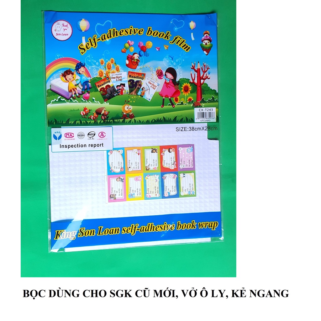 Decal bọc sách, bọc vở cấp 1 Hải Hà Classmate 10c DC315, DC314, Bọc sách giáo khoa mẫu mới, bọc Decan - Soleil Home