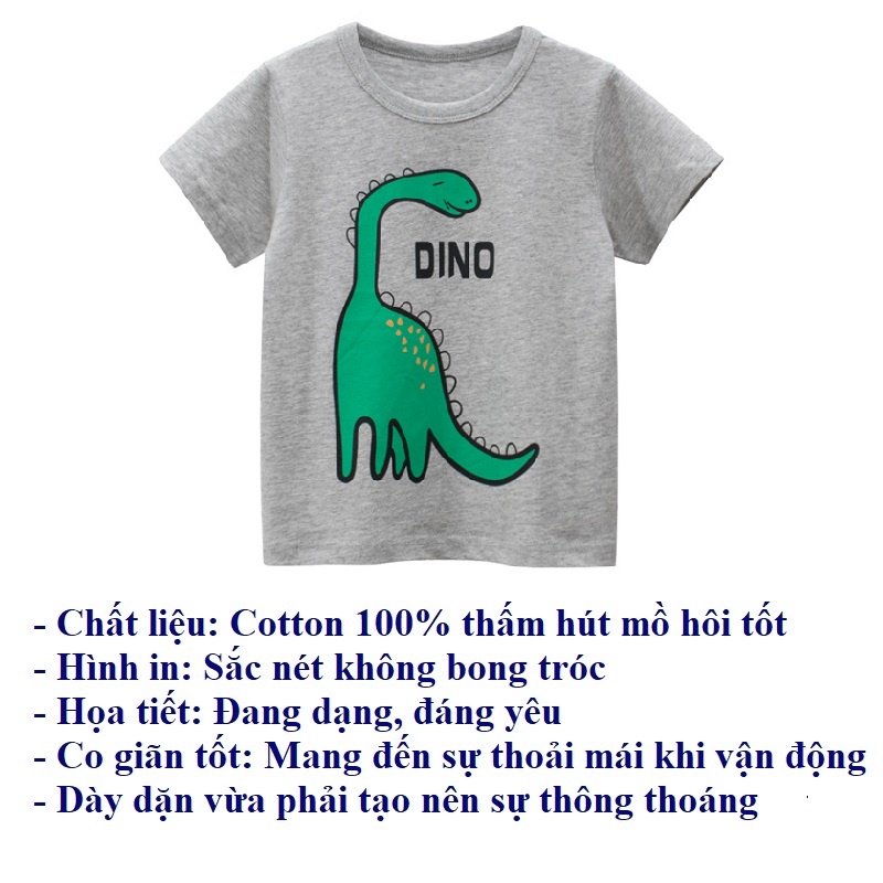 Áo phông cộc tay bé trai mùa hè thời trang trẻ em 2 đén 8 tuổi SKIDS